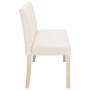 Banco de poliéster 139,5 cm color crema de , Bancos para recibidores y almacenamiento - Ref: Foro24-281337, Precio: 233,11 €