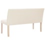 Banco de poliéster 139,5 cm color crema de , Bancos para recibidores y almacenamiento - Ref: Foro24-281337, Precio: 233,11 €