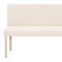 Banco de poliéster 139,5 cm color crema de , Bancos para recibidores y almacenamiento - Ref: Foro24-281337, Precio: 233,11 €