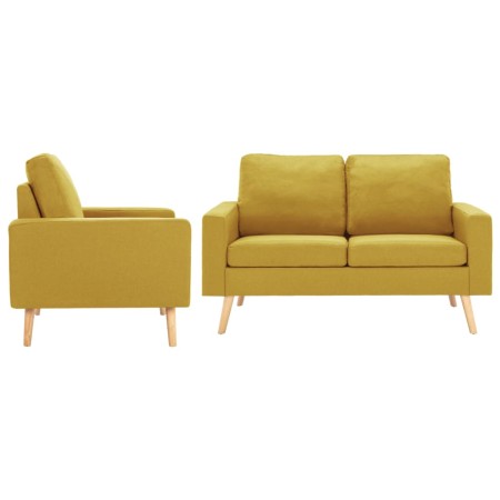 Juego de sofás de 2 piezas tela amarillo | Foro24.es | Tu tienda online para hogar, jardín y más Foro24.es