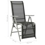 Silla de jardín reclinable textileno y aluminio plateado de , Sillas de jardín - Ref: Foro24-312196, Precio: 133,48 €