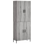 Aparador alto madera contrachapada gris sonoma 69,5x34x180 cm de , Aparadores - Ref: Foro24-3195689, Precio: 154,43 €, Descue...