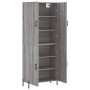Aparador alto madera contrachapada gris sonoma 69,5x34x180 cm de , Aparadores - Ref: Foro24-3195689, Precio: 154,43 €, Descue...