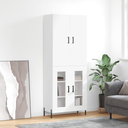 Aparador alto madera contrachapada blanco 69,5x34x180 cm de , Aparadores - Ref: Foro24-3195739, Precio: 170,23 €, Descuento: %