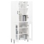 Aparador alto madera contrachapada blanco 69,5x34x180 cm de , Aparadores - Ref: Foro24-3195739, Precio: 170,23 €, Descuento: %