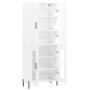 Aparador alto madera contrachapada blanco 69,5x34x180 cm de , Aparadores - Ref: Foro24-3195739, Precio: 170,23 €, Descuento: %