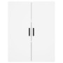 Aparador alto madera contrachapada blanco 69,5x34x180 cm de , Aparadores - Ref: Foro24-3195739, Precio: 170,23 €, Descuento: %