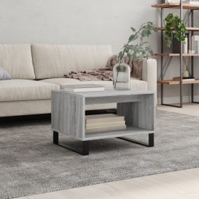 Mesa de centro madera de ingeniería gris Sonoma 60x50x40 cm de , Mesas de centro - Ref: Foro24-829266, Precio: 49,76 €, Descu...