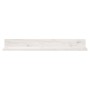 Estantes de pared 2 uds madera maciza de pino blanco 80x11x9 cm