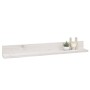 Estantes de pared 2 uds madera maciza de pino blanco 80x11x9 cm