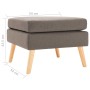 Reposapiés de tela gris taupe de , Otomanas - Ref: Foro24-288741, Precio: 91,36 €