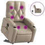 Sillón reclinable de masaje eléctrico cuero sintético capuchino de , Sillones - Ref: Foro24-3204799, Precio: 342,36 €