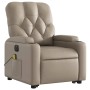 Sillón reclinable de masaje eléctrico cuero sintético capuchino de , Sillones - Ref: Foro24-3204799, Precio: 342,36 €
