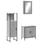 Set de muebles de baño 3 pzas madera contrachapada gris sonoma de , Muebles de baño - Ref: Foro24-3214823, Precio: 160,78 €