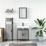 Set de muebles de baño 3 pzas madera contrachapada gris sonoma de , Muebles de baño - Ref: Foro24-3214823, Precio: 160,78 €