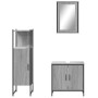 Set de muebles de baño 3 pzas madera contrachapada gris sonoma de , Muebles de baño - Ref: Foro24-3214823, Precio: 160,78 €