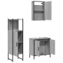 Set de muebles de baño 3 pzas madera contrachapada gris sonoma de , Muebles de baño - Ref: Foro24-3214823, Precio: 160,78 €