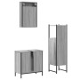 Set de muebles de baño 3 pzas madera contrachapada gris sonoma de , Muebles de baño - Ref: Foro24-3214823, Precio: 160,78 €