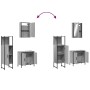 Set de muebles de baño 3 pzas madera contrachapada gris sonoma de , Muebles de baño - Ref: Foro24-3214823, Precio: 160,78 €