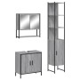 Set de muebles de baño 3 pzas madera contrachapada gris sonoma