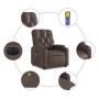 Sillón de masaje reclinable eléctrico cuero sintético marrón de , Sillones - Ref: Foro24-3204767, Precio: 260,03 €