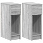 Mesillas de noche con cajón 2 uds gris sonoma 20x36x60 cm de , Mesitas de noche - Ref: Foro24-858706, Precio: 64,38 €