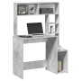 Escritorio de estantes contrachapada gris hormigón 100x45x140cm | Foro24.es | Tu tienda online para hogar, jardín y más Foro24.es