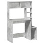 Escritorio de estantes contrachapada gris hormigón 100x45x140cm | Foro24.es | Tu tienda online para hogar, jardín y más Foro24.es