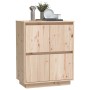 Aparador de madera maciza de pino 60x34x75 cm de vidaXL, Aparadores - Ref: Foro24-813375, Precio: 74,97 €, Descuento: %
