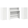 Mostrador de recepción blanco 180x50x103,5 cm madera ingeniería