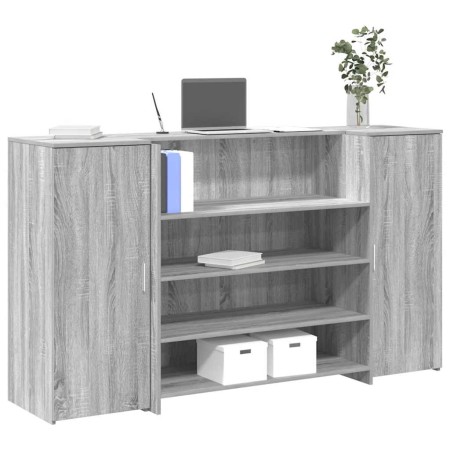 Mostrador de recepción sonoma gris 180x50x103,5 cm | Foro24.es | Tu tienda online para hogar, jardín y más Foro24.es