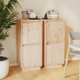 Sideboard 2 pcs solid pine wood 31.5x34x75 cm by vidaXL, Sideboards - Ref: Foro24-813381, Price: 99,80 €, Discount: %