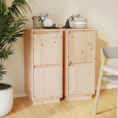 Sideboard 2 Stück massives Kiefernholz 31,5x34x75 cm von vidaXL, Sideboards - Ref: Foro24-813381, Preis: 99,80 €, Rabatt: %
