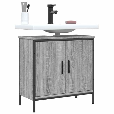 Armario lavabo baño madera ingeniería gris Sonoma 60x30x60 cm de , Tocadores de baño - Ref: Foro24-842449, Precio: 76,05 €