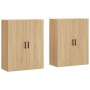 Armario de pared 2 unidades roble Sonoma 69,5x34x90 cm de , Aparadores - Ref: Foro24-3195630, Precio: 139,11 €, Descuento: %