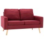 Sofá de 2 plazas de tela color vino tinto de , Sofás - Ref: Foro24-288710, Precio: 308,91 €, Descuento: %
