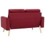 Sofá de 2 plazas de tela color vino tinto de , Sofás - Ref: Foro24-288710, Precio: 308,91 €, Descuento: %