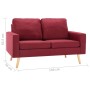 Sofá de 2 plazas de tela color vino tinto de , Sofás - Ref: Foro24-288710, Precio: 308,91 €, Descuento: %