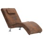 Diván de masaje con almohada de piel de ante artificial marrón de , Divanes - Ref: Foro24-281289, Precio: 252,81 €