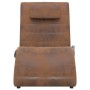 Diván de masaje con almohada de piel de ante artificial marrón de , Divanes - Ref: Foro24-281289, Precio: 252,81 €