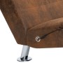 Diván de masaje con almohada de piel de ante artificial marrón de , Divanes - Ref: Foro24-281289, Precio: 252,81 €
