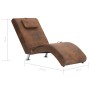 Diván de masaje con almohada de piel de ante artificial marrón de , Divanes - Ref: Foro24-281289, Precio: 252,81 €
