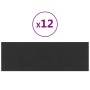 Paneles de pared 12 uds tela negro 90x30 cm 3,24 m² de , Recubrimiento de paredes - Ref: Foro24-343908, Precio: 83,91 €