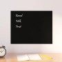 Pizarra magnética de pared vidrio templado negro 50x40 cm