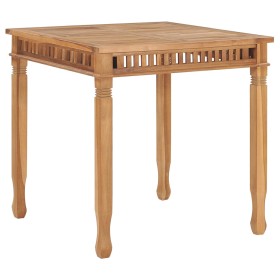 Mesa de comedor de jardín madera maciza de teca 80x80x80 cm de , Mesas de jardín - Ref: Foro24-49384, Precio: 209,60 €