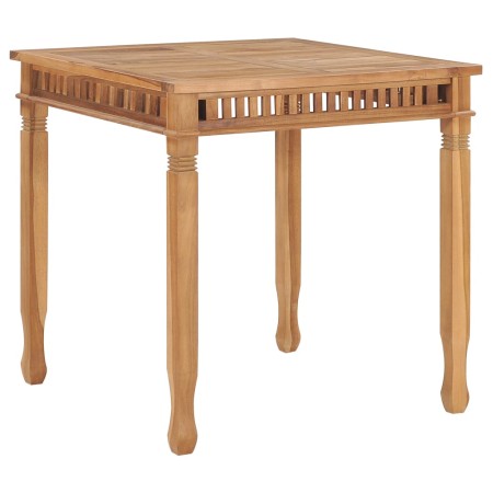 Mesa de comedor de jardín madera maciza de teca 80x80x80 cm de , Mesas de jardín - Ref: Foro24-49384, Precio: 209,60 €