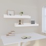 Estantes de pared 2 uds madera maciza de pino blanco 80x12x9 cm | Foro24.es | Tu tienda online para hogar, jardín y más Foro24.es