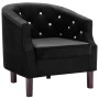 Sillón de terciopelo negro de , Sillones - Ref: Foro24-247007, Precio: 210,96 €