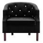 Sillón de terciopelo negro de , Sillones - Ref: Foro24-247007, Precio: 210,96 €