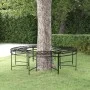 Banco de jardín redondo de acero negro 160 cm de vidaXL, Bancos de jardín - Ref: Foro24-318821, Precio: 251,83 €, Descuento: %